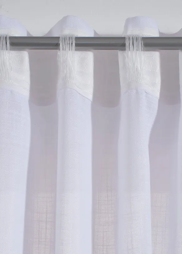 Gardin med broderade r&auml;nder (1-pack), bonprix