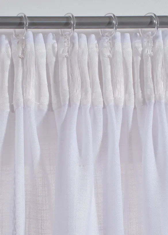 Gardin med broderade r&auml;nder (1-pack), bonprix