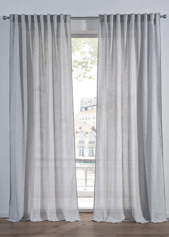 Gardin med linnelook (1-pack), bonprix