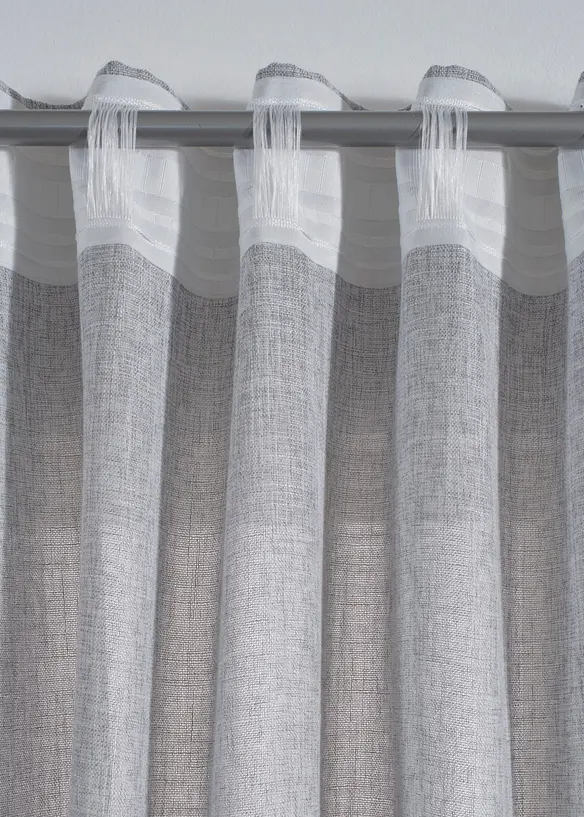 Gardin med linnelook (1-pack), bonprix