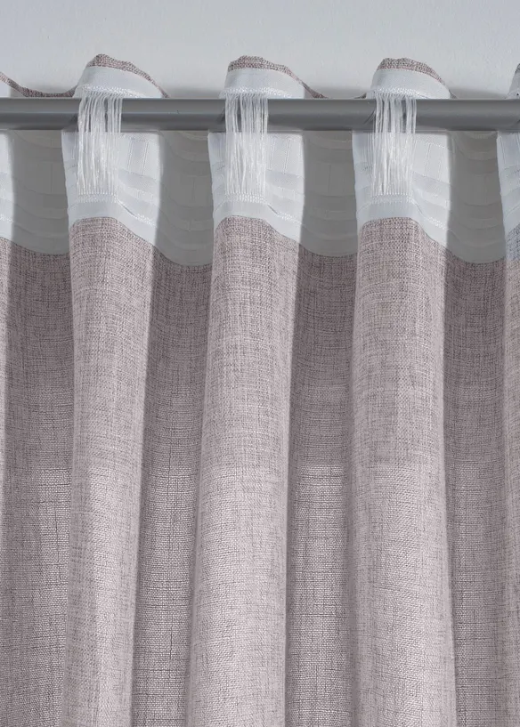 Gardin med linnelook (1-pack), bonprix