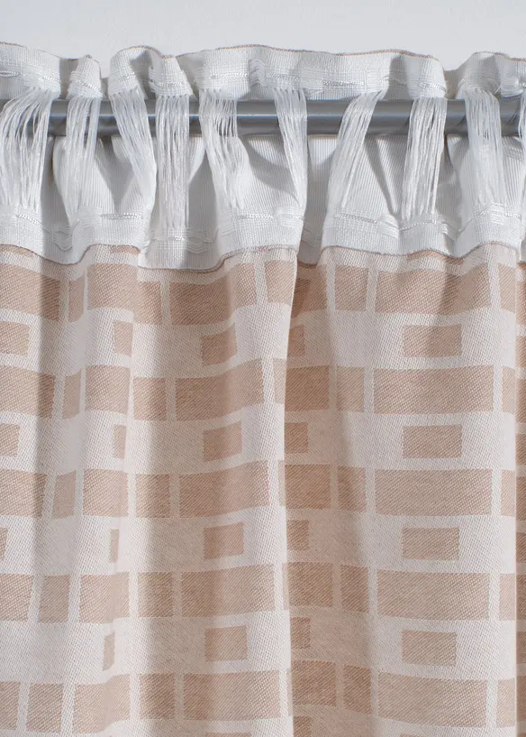 Jacquardgardin av ekologisk bomull (1-pack), bonprix