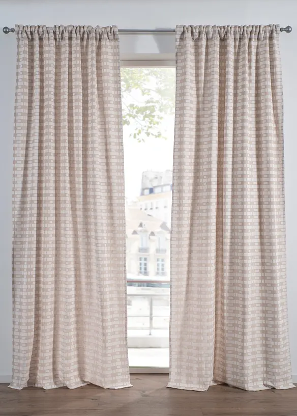 Jacquardgardin av ekologisk bomull (1-pack), bonprix