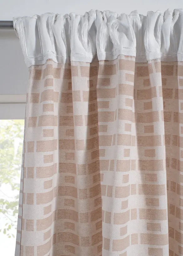 Jacquardgardin av ekologisk bomull (1-pack), bonprix