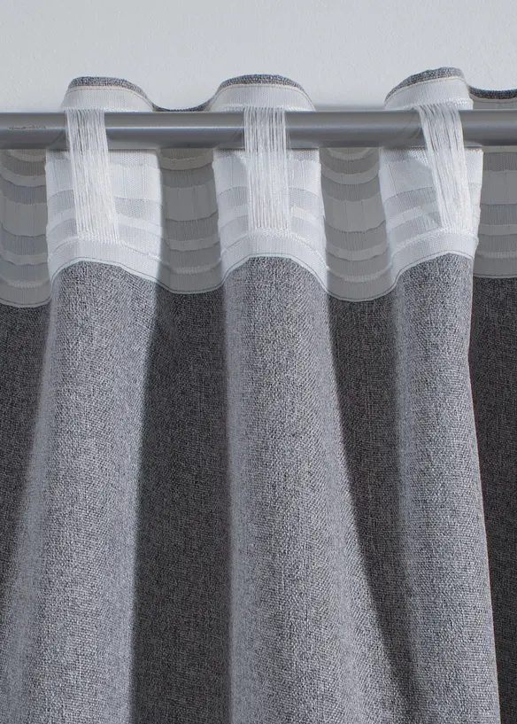 M&ouml;rkl&auml;ggande gardinl&auml;ngd med inv&auml;ndig bel&auml;ggning (1-pack), bonprix