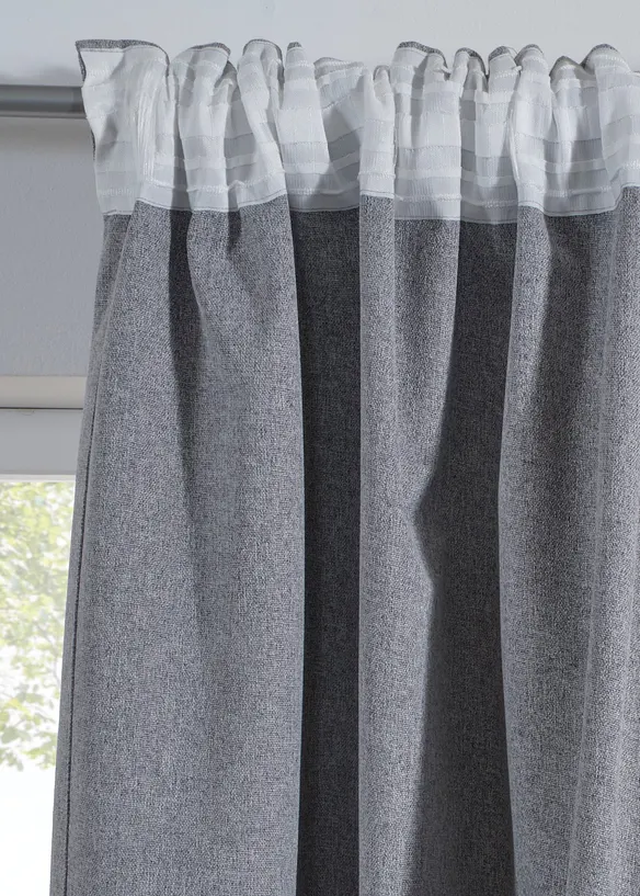 M&ouml;rkl&auml;ggande gardinl&auml;ngd med inv&auml;ndig bel&auml;ggning (1-pack), bonprix