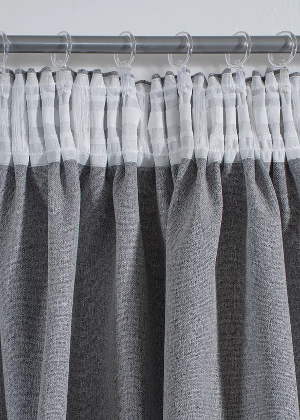 M&ouml;rkl&auml;ggande gardinl&auml;ngd med inv&auml;ndig bel&auml;ggning (1-pack), bonprix