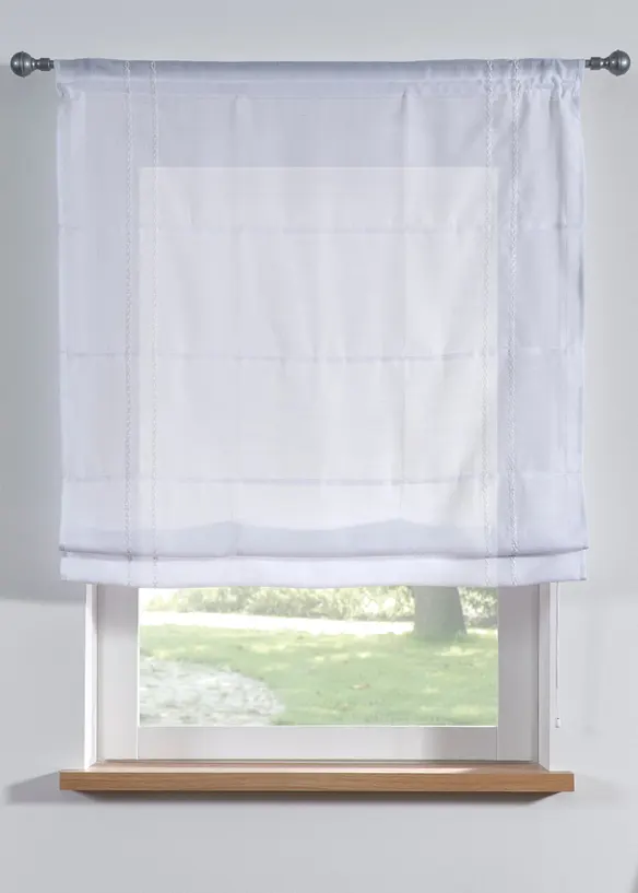 Hissgardin med broderi i m&aring;nga storlekar, bonprix