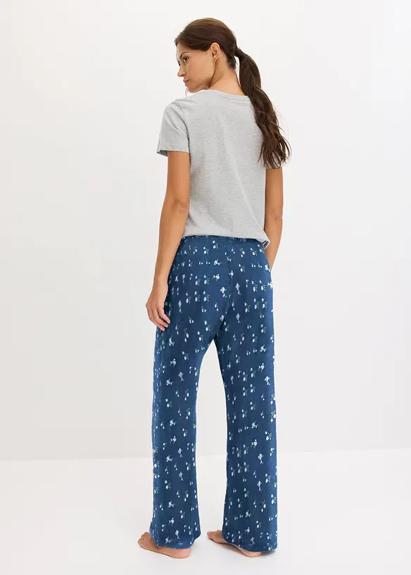 Pyjamas med figurn&auml;ra &ouml;verdel, kort&auml;rmad, bonprix