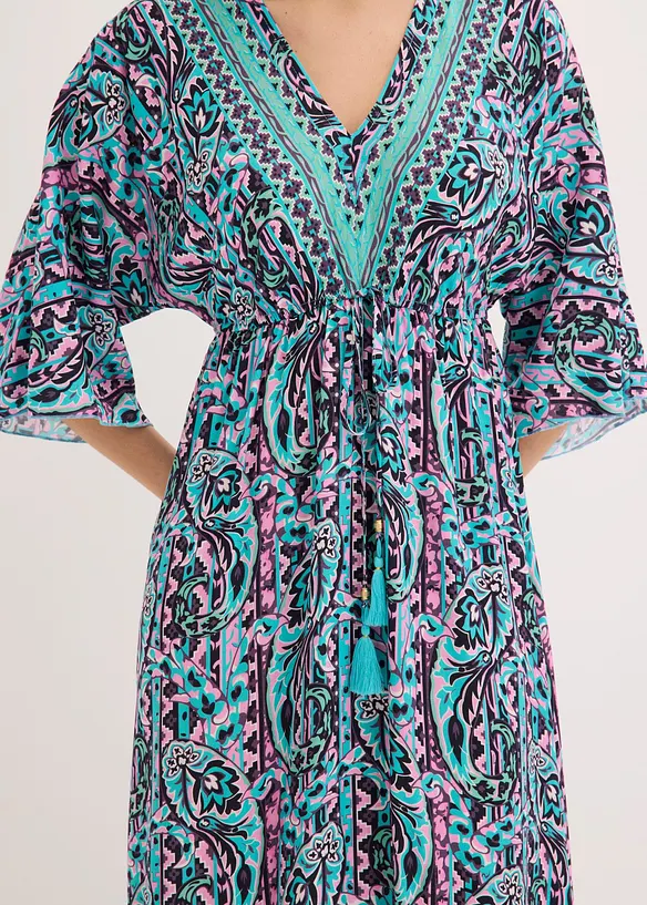 M&ouml;nstrad maxikl&auml;nning av viskos med mjukt fall, bonprix