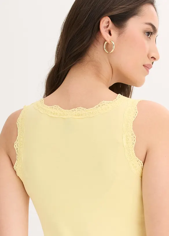 Linne med spets (2-pack), bonprix