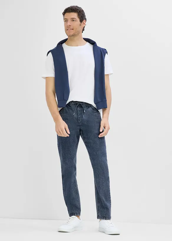 Tunna dra p&aring;-jeans, Relaxed Fit, Straight, bonprix