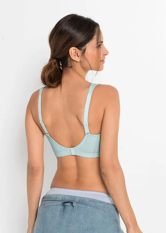 BH utan bygel med ekologisk bomull (2-pack), bonprix