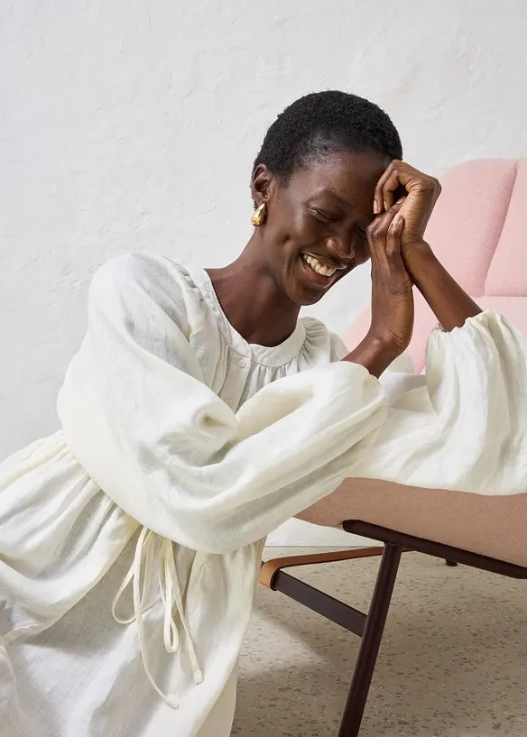 Kl&auml;nning av linne, bonprix