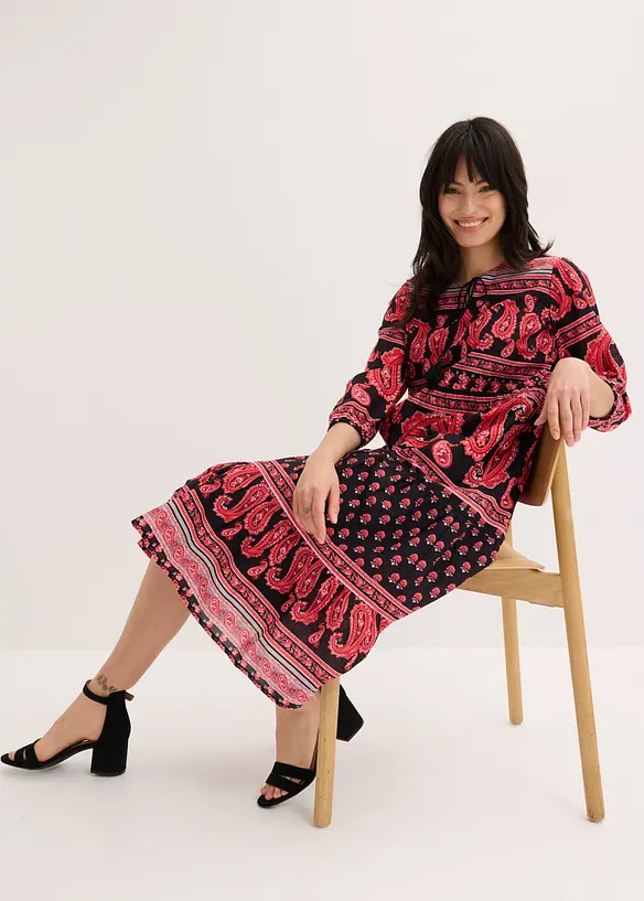 Mellanl&aring;ng kl&auml;nning i ren bomull, bonprix