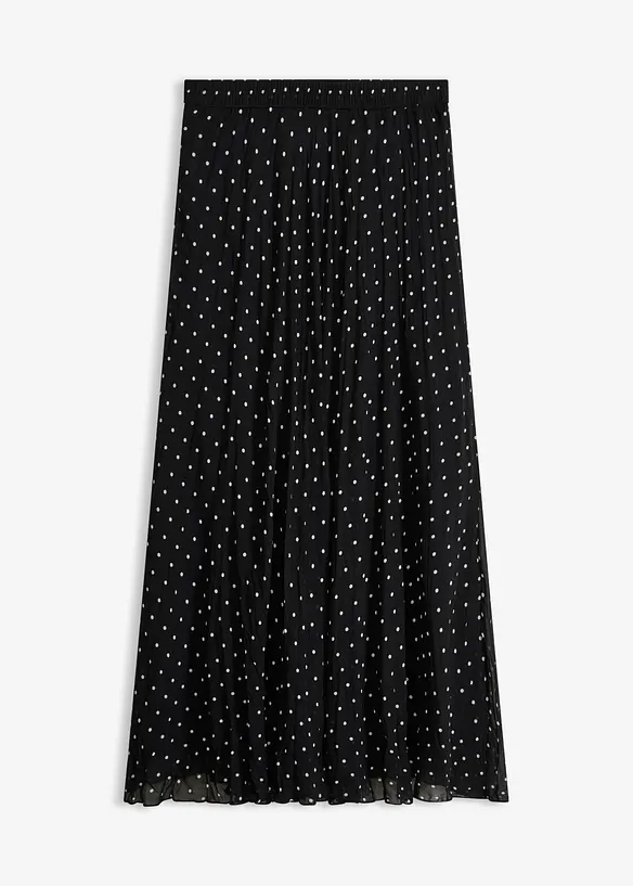 Chiffongkjol i krinklat material, bonprix