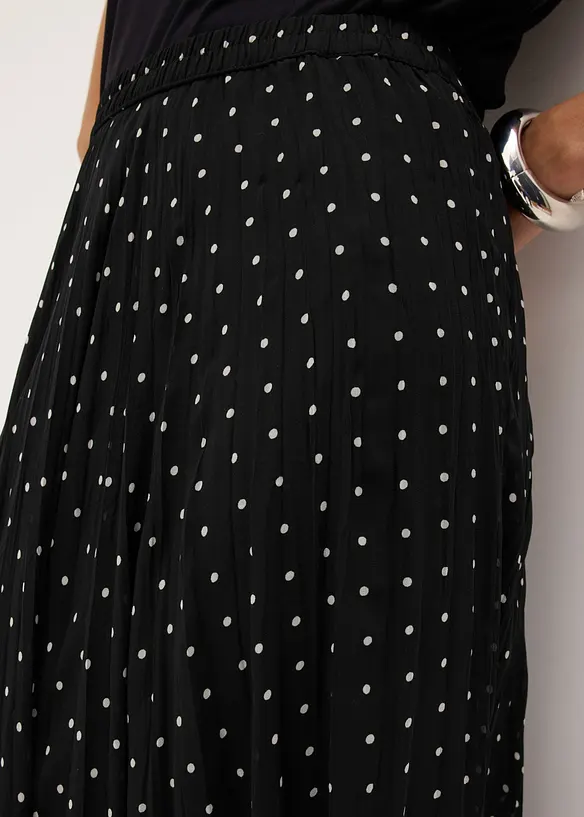 Chiffongkjol i krinklat material, bonprix