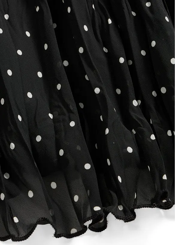 Chiffongkjol i krinklat material, bonprix