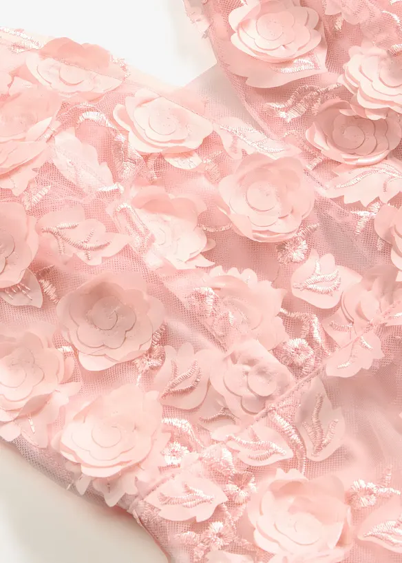 Maxikl&auml;nning i uts&ouml;kt tyll med blomapplikation, bonprix