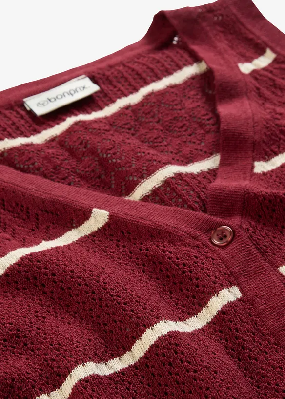 H&aring;lm&ouml;nstrad v&auml;st med linneandel, bonprix