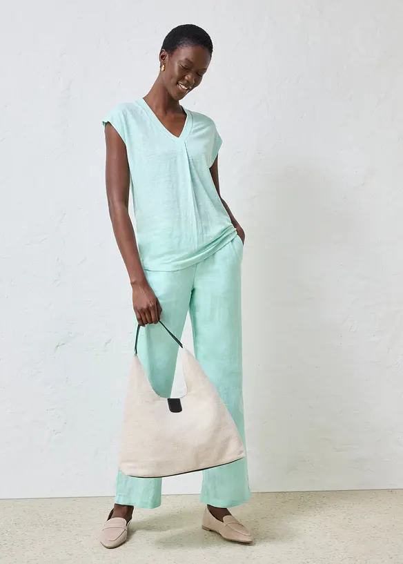 T-shirt i rent linne, bonprix