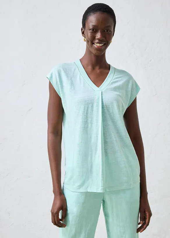 T-shirt i rent linne, bonprix