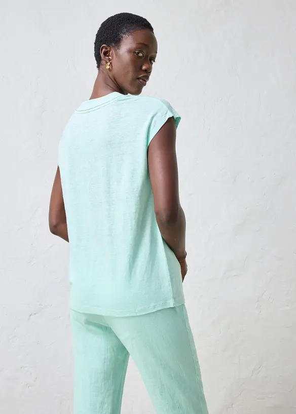 T-shirt i rent linne, bonprix