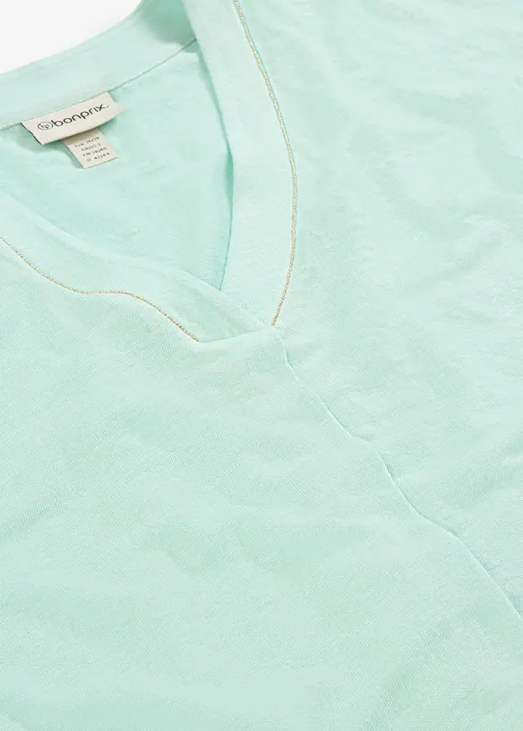 T-shirt i rent linne, bonprix