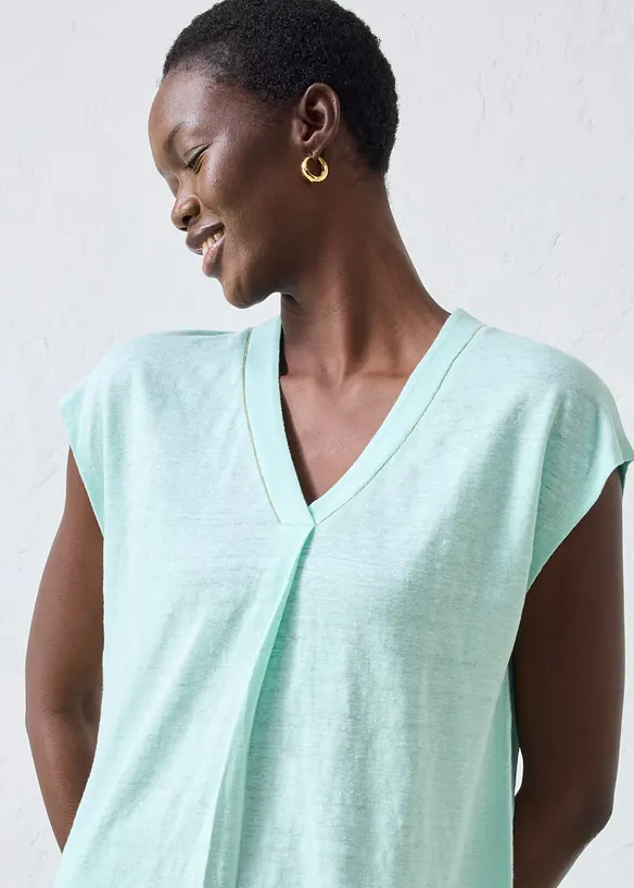 T-shirt i rent linne, bonprix