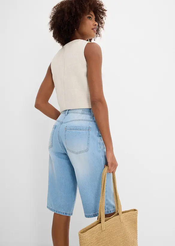 Jeansshorts med Mid Waist, bonprix