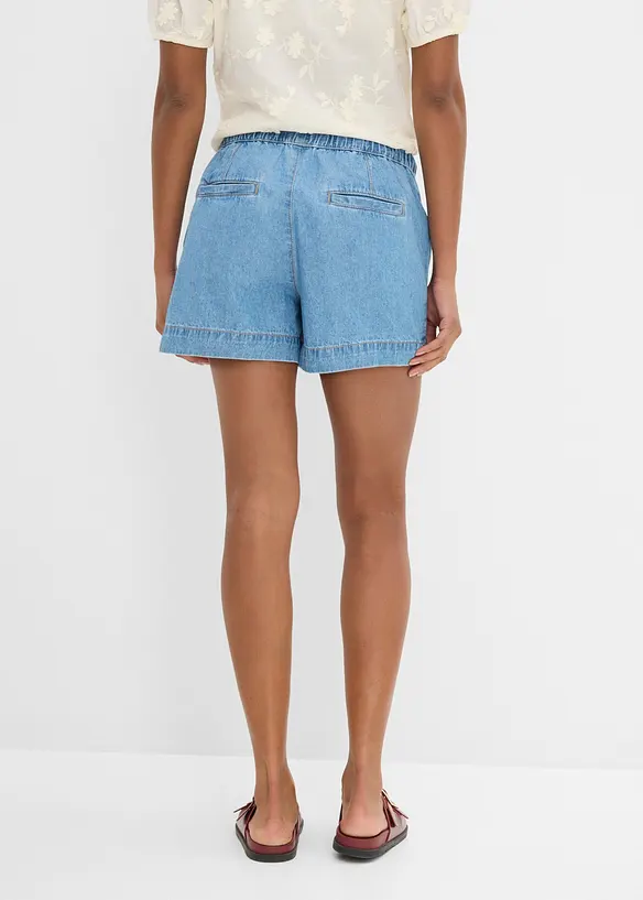 Jeansshorts Mid Waist, med bekv&auml;m midja, bonprix