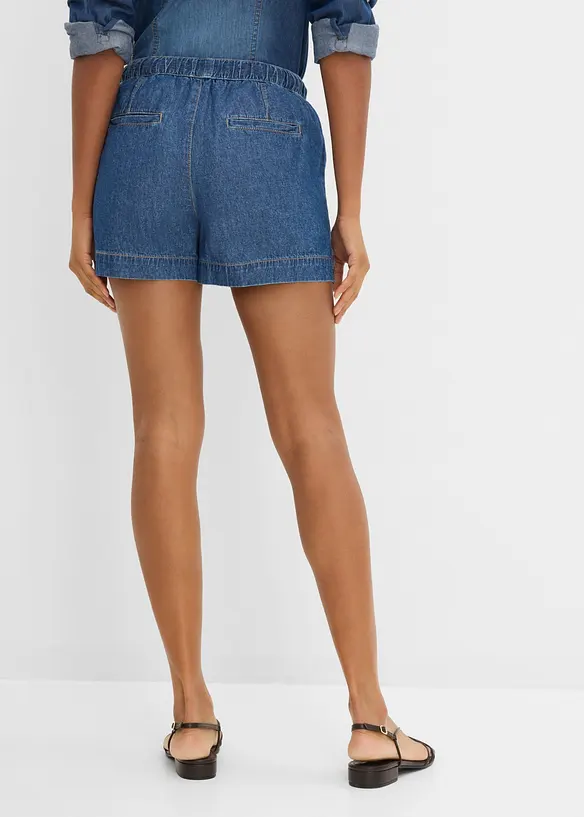 Jeansshorts Mid Waist, med bekv&auml;m midja, bonprix
