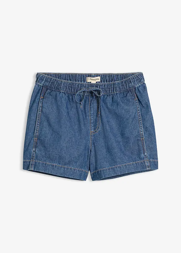 Jeansshorts Mid Waist, med bekv&auml;m midja, bonprix