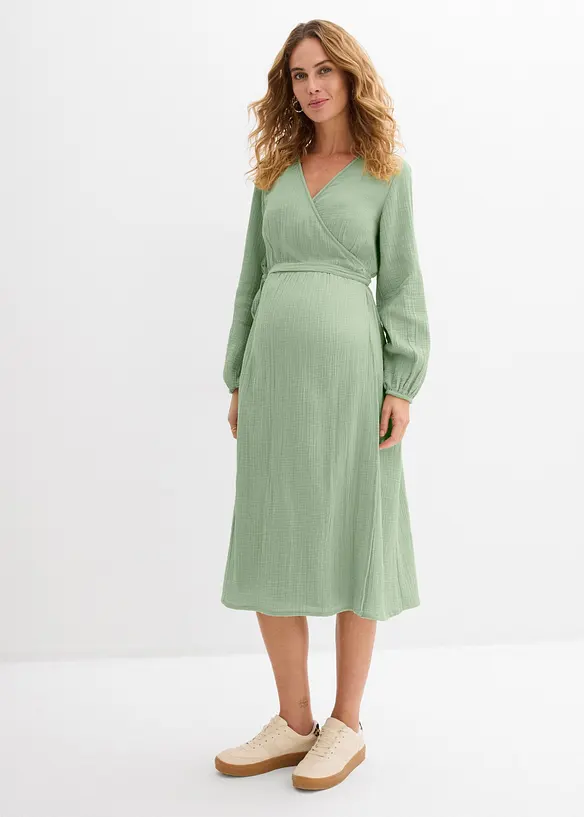 Mamma-/amningskl&auml;nning i bomullsmuslin, bonprix