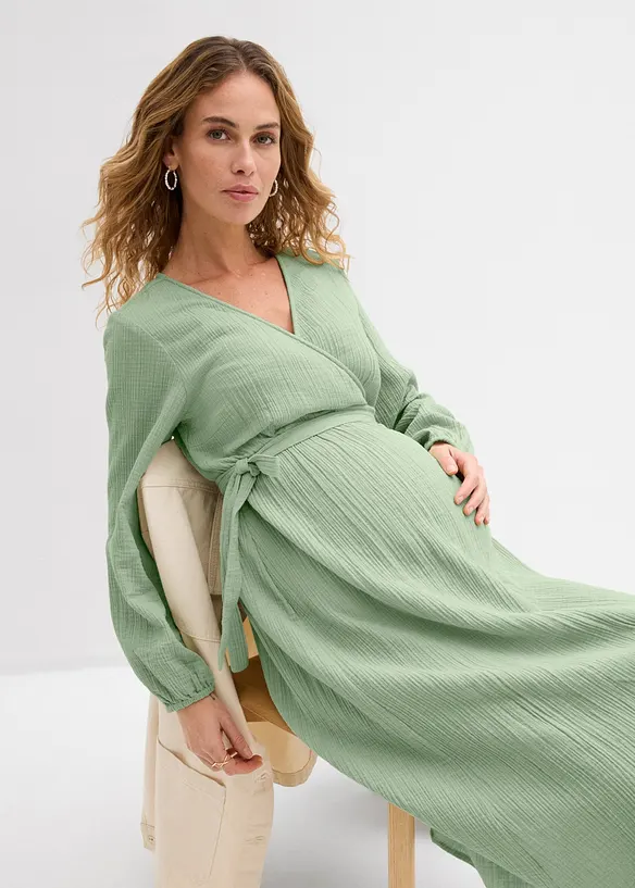 Mamma-/amningskl&auml;nning i bomullsmuslin, bonprix