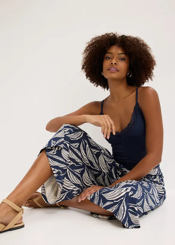 Vid jerseybyxa i bomull och viskos, bonprix