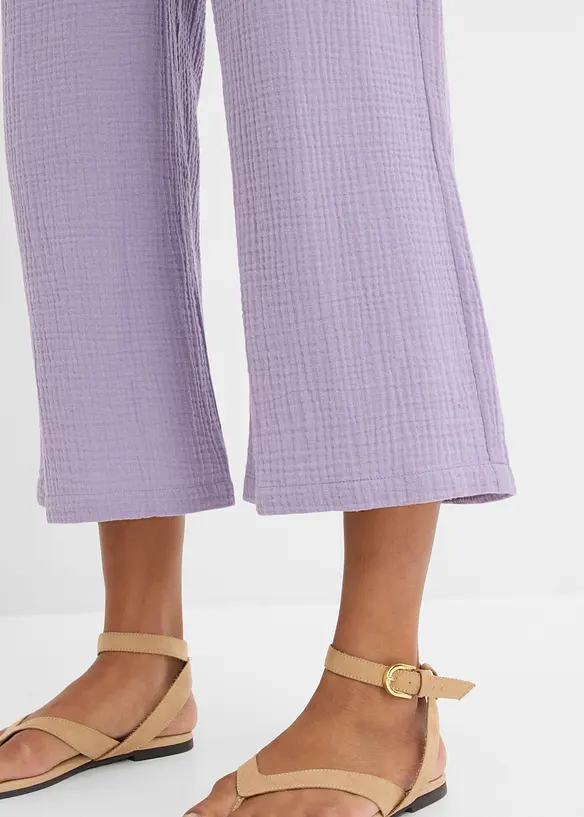 Marlenebyxa i bomullsmuslin, bonprix