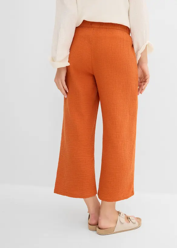 Marlenebyxa i bomullsmuslin, bonprix