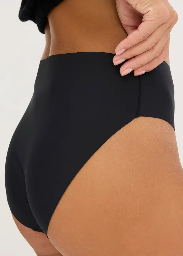 Maxihipstertrosa i mikrofiber utan s&ouml;mmar (4-pack), bonprix