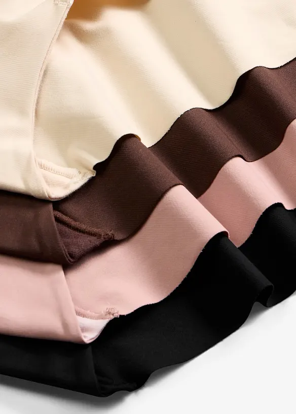 Maxihipstertrosa i mikrofiber utan s&ouml;mmar (4-pack), bonprix