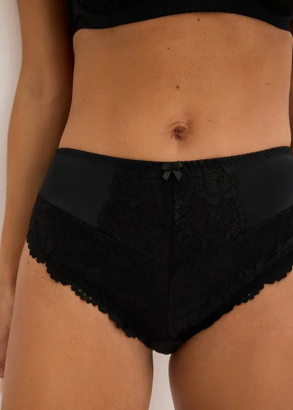 Maxitrosa med blomm&ouml;nstrad spets (2-pack), bonprix