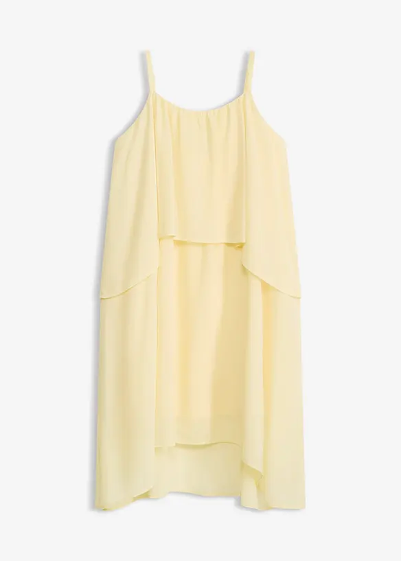 Chiffongkl&auml;nning som &auml;r l&auml;ngre bak &auml;n fram, bonprix