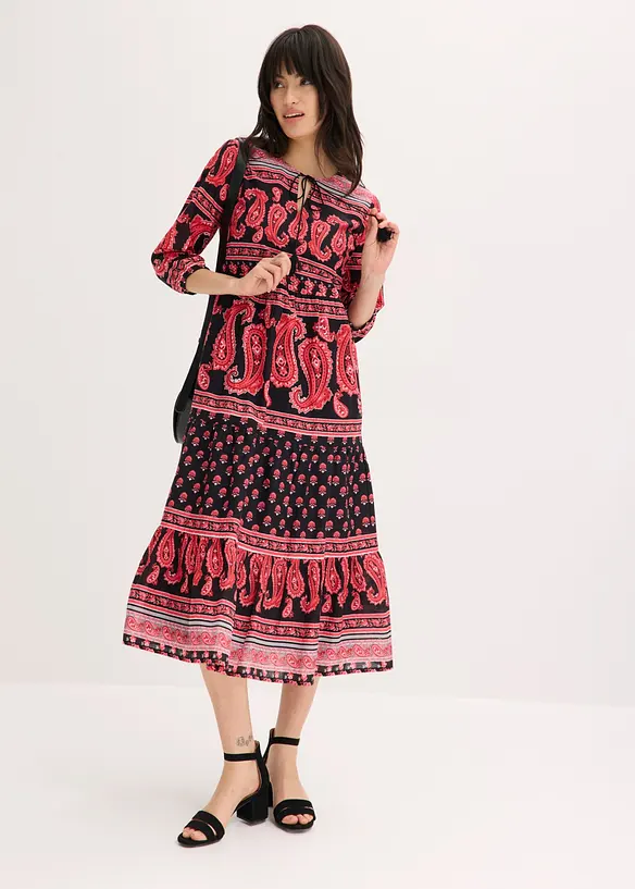 Mellanl&aring;ng kl&auml;nning i ren bomull, bonprix