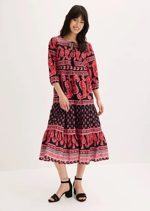 Mellanl&aring;ng kl&auml;nning i ren bomull, bonprix