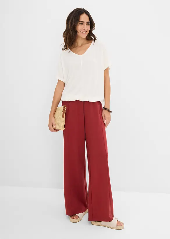 Topp med stickad look, bonprix