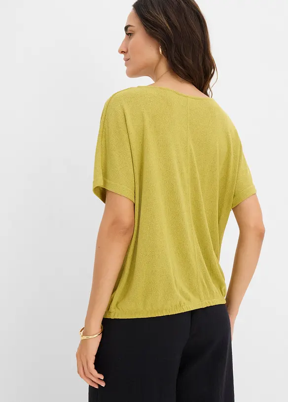 Topp med stickad look, bonprix