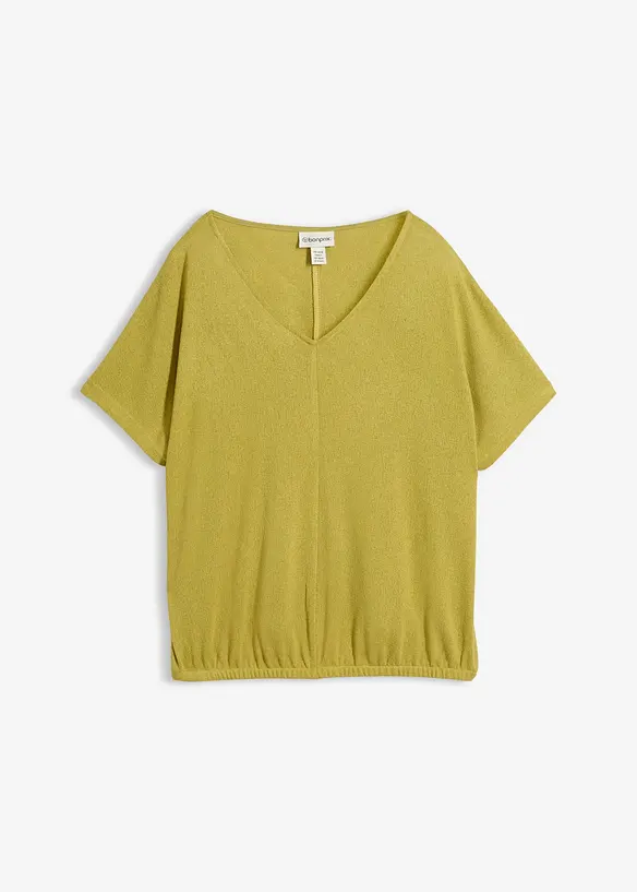 Topp med stickad look, bonprix
