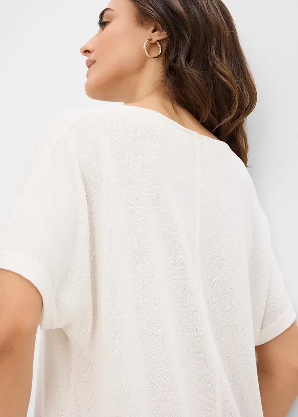 Topp med stickad look, bonprix