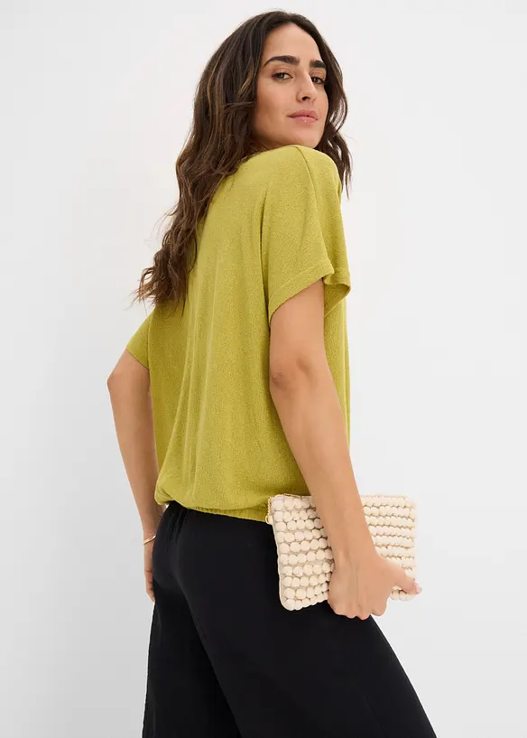 Topp med stickad look, bonprix