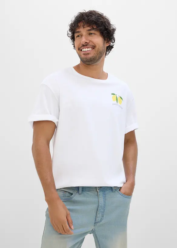 T-shirt i ekologisk bomull, avslappnad passform, bonprix